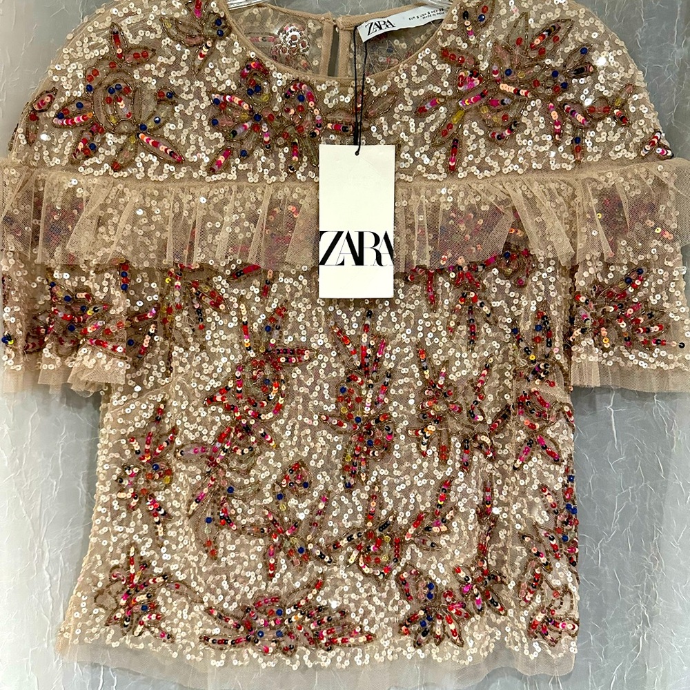 Zara sequin top size s